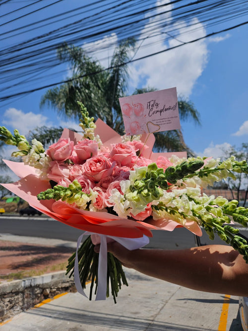 RAMO Premium 50 rosas + 10 rosas inglesas