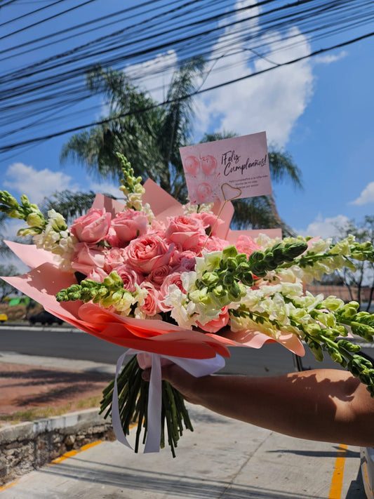 RAMO Premium 50 rosas + 10 rosas inglesas