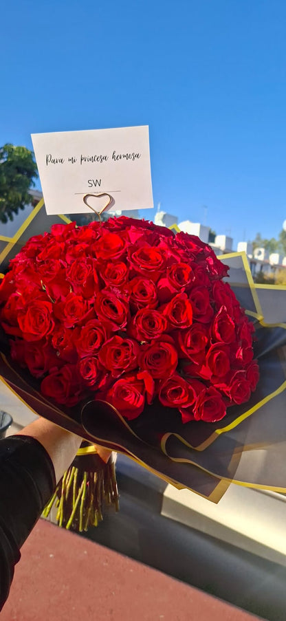 RAMO Premium Inolvidable 100 rosas rojas