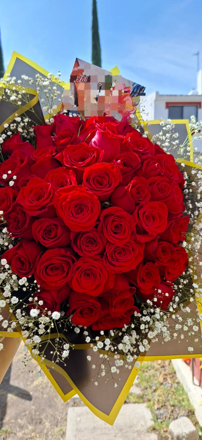 RAMO Premium Inolvidable 100 rosas rojas